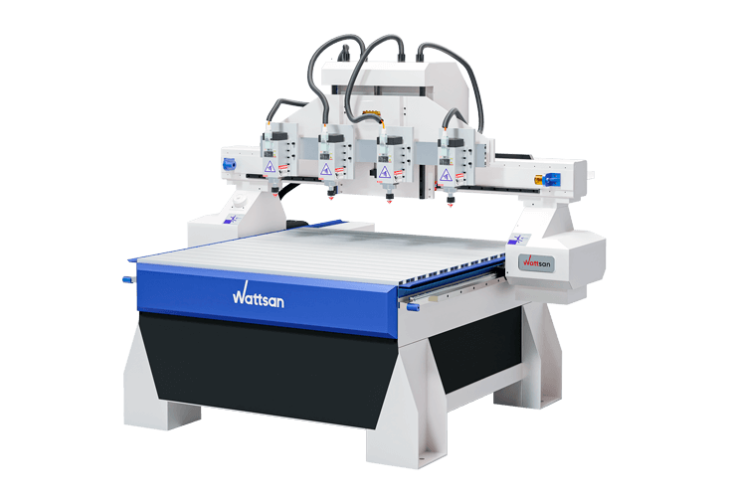3D Фрезерный станок с ЧПУ с 4 шпинделями WATTSAN M1 1313 S4 NcStudio