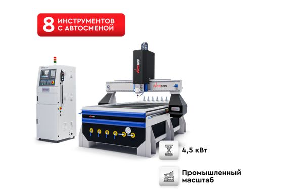 Фрезерный станок с автосменой инструмента с ЧПУ WATTSAN M3 1616