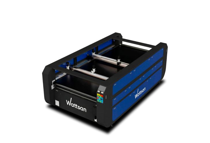 Лазерный станок с двумя порталами Wattsan 1820 Conveyor PRO Dual для раскроя ткани